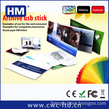 China factory Custom paper business card usb webkey